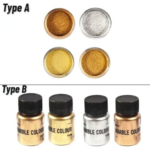 4 Colors/set Mirror Metal Texture Pearl Powder Epoxy Resin Colorant Glitter Marble Metallic Pigment Resin Dye Jewelry Making Too
