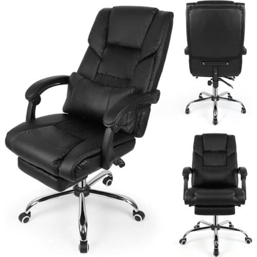 Furniture Office Chair High Back Gaming Chair Recliner Computer PU Leather Seat Adjustable Office Lying Armchairs With Footrest