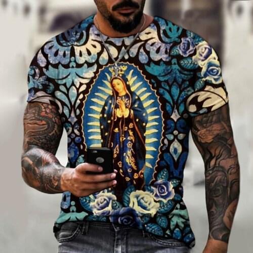 2021 New Design Mens European and American Street Trend Byck Brand T-shirt Summer Short Sleeve Top 3d Printing Clothing