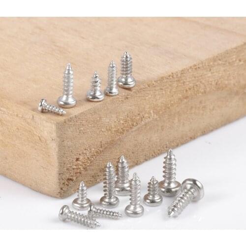 200pcs Pan Head Tapping Screws Set M2 M2.3 M2.6 Round Mini Screw laptop computer screw Phillips Wood Screw Set