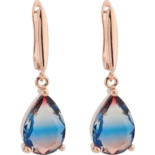 New Fashion Rose Gold 585 Earrings for Women Gift to girlfriend Water Drop Earrings Jewelry Free Shipping 2021