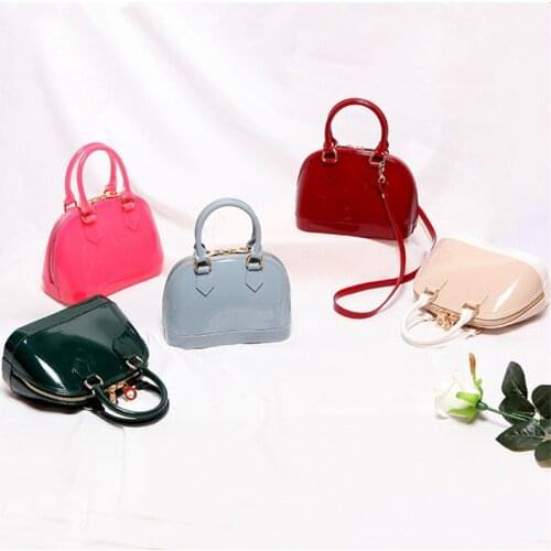 Just Tao! HOT SALE Womans PVC handbags Girls Candy Colors Totes Child fashion shell purse Kid mini shoulder bags JT071-2
