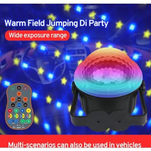 Rgb Crystal Magic Ball Ktv Party Car Usb Remote Control Suction Cup Colorful Rotating Disco Stage Light