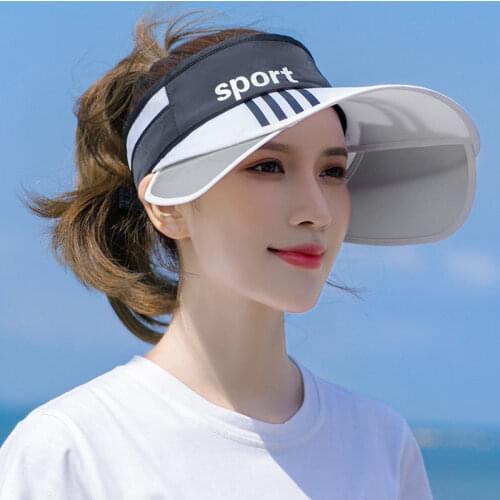 H7787 Sunbonnet Womens Topless Caps UV Protection Sun Caps Korean Fashion All-match Cycling Outdoor Hat Female Summer Hats