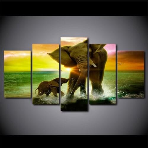 Elephant family 5pcs 5d diy diamond painting mosaic art crafts,full square Diamond embroidery,Diamond puzzles Y2778