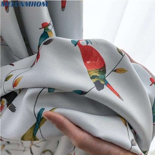 Special Offer Real Cortinas Dormitorio Cortina Print Parrot For Bedroom Fabric Minimalist For Living Room Treatments Panel