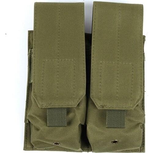 Tactical Double Pistol Molle Magazine Pouch Airsoft M4 M16 Hunting Paintball Equipment Military 5.56 AK AR Rifle Gun Mag Pouches