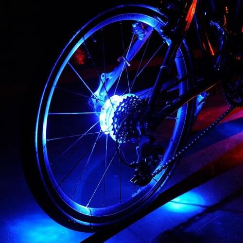 Mingku USB Charging Waterproof Cycling Hubs Light Bike LED Wheel Lamp Front Rear Spoke Decoration Warning Bicycle Cycling Light