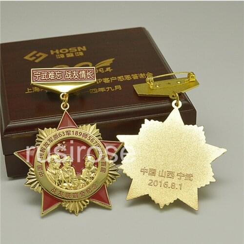 Pentagram Army Medal, Russian Medal of Honor medals custom,With high-grade wooden box