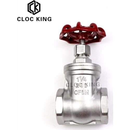 1/2" 3/4" 1" 2" Female Thread Stainless Steel SS304 Thickened high pressure Gate Valve Straight through Gate Valve DN15 DN20