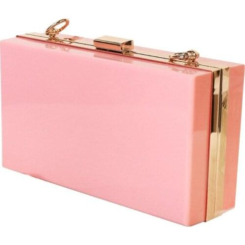 Female clear acrylic handbag cute transparent crossbody bag see through handbags night clutch events stadium approved