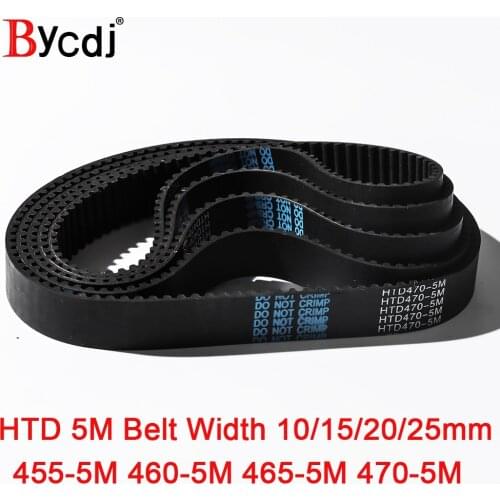 Arc HTD 5M Timing belt C=455/460/465/470 width10/15/20/25mm Teeth 91 92 93 94 HTD5M synchronous Belt 455-5M 460-5M 465-5M 470-5