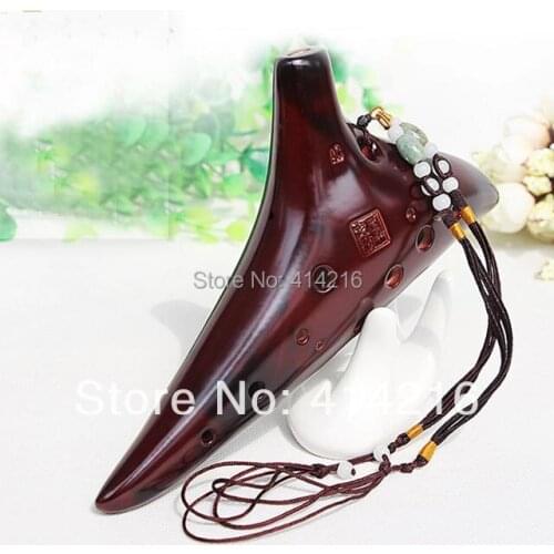 12 holes smoked burn Alto C/AC Ocarina flute music instrument good sound