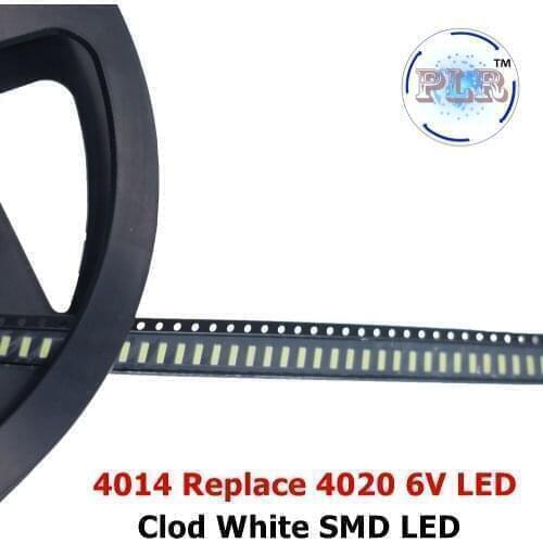 200PCS 4014 REPLACE 4020 PLR Beads LG SEOUL GIO JUFEI SYNIOS LEXTAR Cold white 0.3W 0.5W 1W 3V 6V For TV Backlight EMC PCT LED