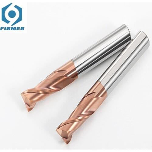 3PCS HRC55 Carbide End Mill 4 5 6 8 10 12mm 2Flutes Milling Cutter Cutting Iron Cutter CNC Maching CNC EndMill Milling Cutter