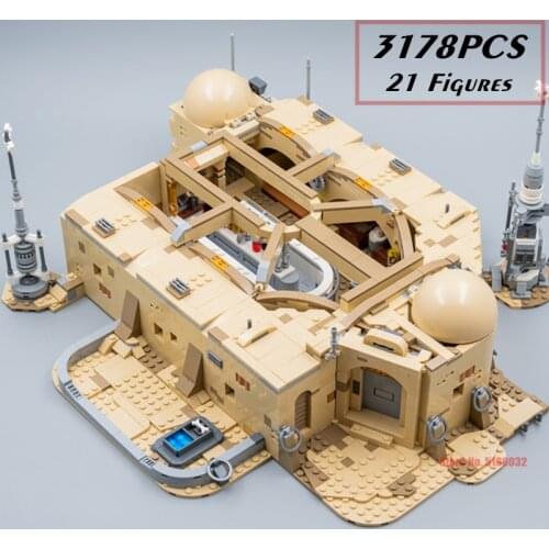 3187PCS 21 Dolls Figures Star Space Wars Mos Eisley Bistro House Villa Rise Skywalker Building Blocks Bricks Toys Gift Kid