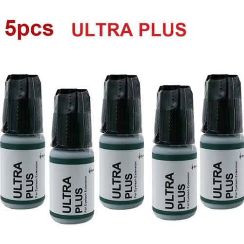 5Pcs Ultra Plus Eyelash Extension Glue Strong Adhesive 5ml From Korea Individual Black Eyelashes Extension Glue
