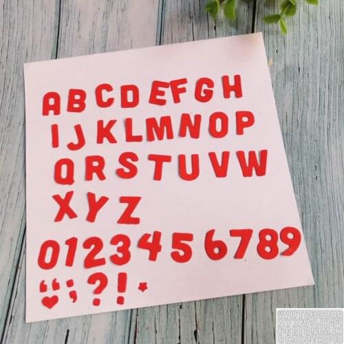 Letters Numbers Punctuations Metal Cutting Die for DIY Scrapbooking Album Card Paper Craft Diecuts Embossing Template Punch Dies