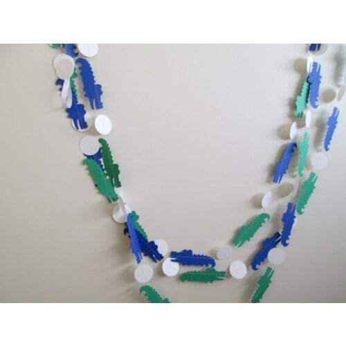 Alligator paper Garland - Alligator Party, Primary Gator theme, Alligator Birthdays, Birthday party, Party Banners