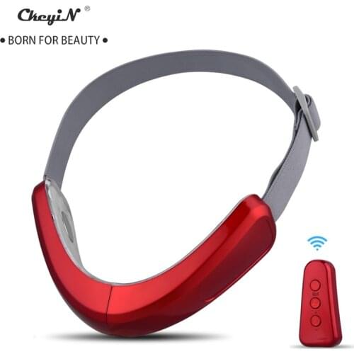 Ckeyin Face Lift Device Chin V-Line Up Lift Belt Red Blue Led Photon Light Therapy Ems Massage Face Care Slimming Beauty Machine