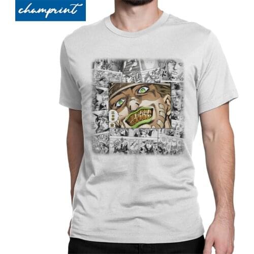 Gyro Zeppeli T Shirts for Men Vintage T-Shirt Jojos Bizarre Adventure Anime Jjba Manga Tees Short Sleeve Clothing Printed