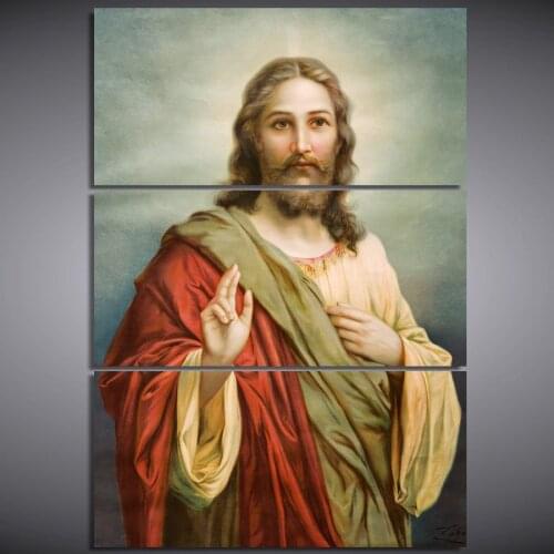 HD Printed 5 Piece Canvas Art Jesus Painting Canvas Print Wall Pictures for Living Room Home Decor Free Shipping DT-032