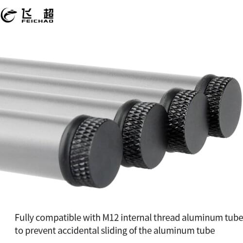 Aluminum Alloy M12 Threaded Anti-drop Pipe Cap for Dia 15mm Tube for DSLR Camera Support Rail System Photography Accessories