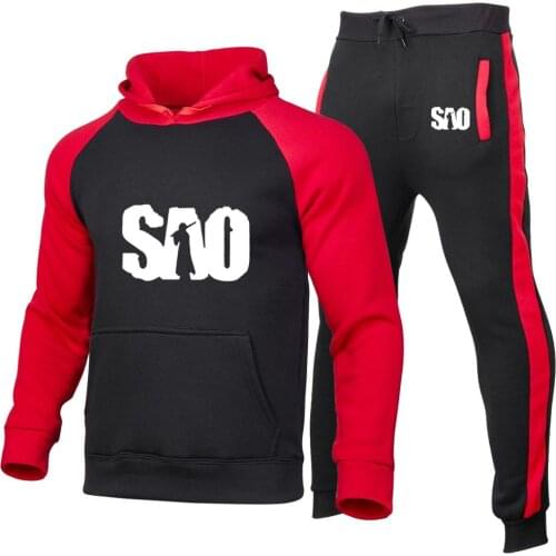 2021 new SAO sword art online Mens jackets hoodieSpring Autumn Fashion O-neck Cotton Short Sleeve Harajuku Mans Sportswear