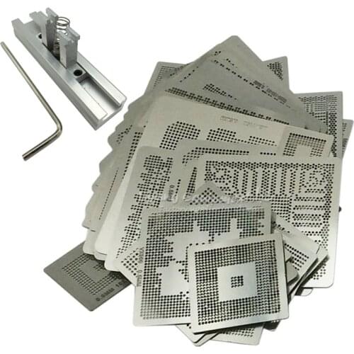 433pcs/lot BGA Reballing Stencil Kit Direct Heat Stencils Jigs with bga Holder for Rework