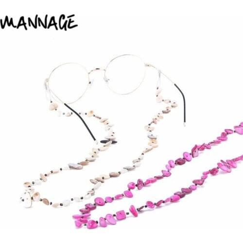 Shell Beaded Chain Sunglasses Reading Glasses Neck Hanging Strap Decorative Eyewear Cord