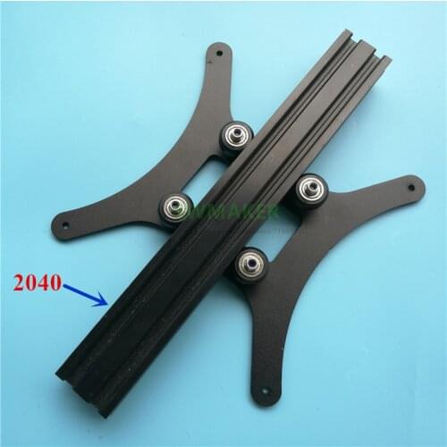 Very light Black Ender-3 Hotbed Y Carriage Plate With Pulleys For Creality Ender-3 3D Printer Heated Bed 2040 Aluminum profile