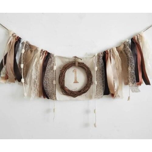 Bunting Garland 1-3 Year Happy Birthday Banners Flag Foil Balloon Sequin Balloons Baby Shower Wall Decoration Party Supply Gifts