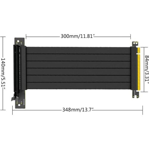Full Speed 3.0 PCIE X16 Riser Cable Graphics Card Extension for GPU Vertical 667C