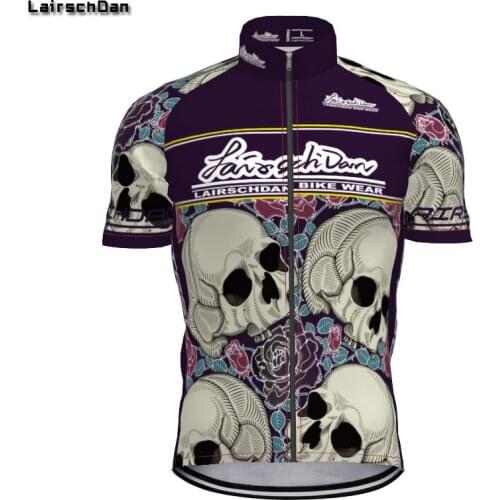 SPTGRVO Men Pro Cycling Jersey Short Sleeve Skull pattern Tops Mountain Bike Shirt Racing Road Bicycle Clothing maillot ciclismo