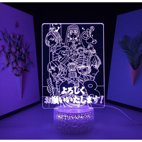 3D LED Lamp Anime Character Collection Animation Peripherals Acrylic Light Guide Plate Touch Switch for Festival Birthday Gifts