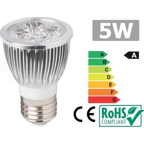 Led spotlight type E27 5W 3300K warm light