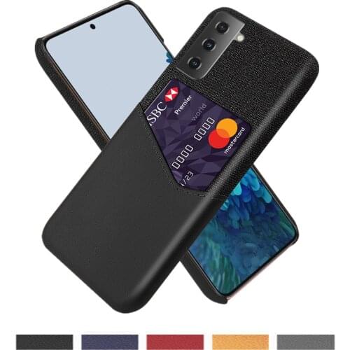Cloth Texture Card Slots Cover Funda For Samsung Galaxy S21 FE S21+ A52 A72 A32 A42 A12 A21s F62 M62 F41 M21s A51 A71 5G Case