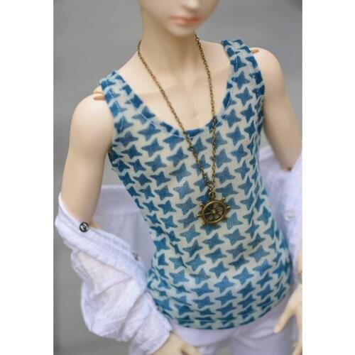 [wamami] Blue Diamond Star Knitted Vest 1/3 1/4 SD17 Male BJD Dolls Dollfie Outfits