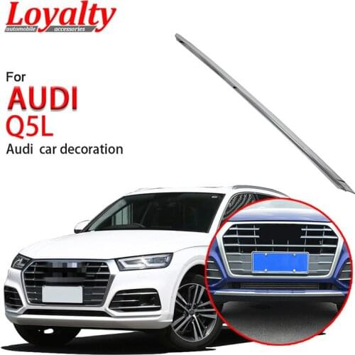 Loyalty for Audi Q5L 2018 2019 Exterior Front Lower Bumper Guard Molding Trim Frame Cover ABS Matte Silver Auto Styling