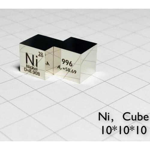 MIRROR POLISHED High Purity 99.95% Nickel Ni Metal Element Periodic Table Cube 10mm
