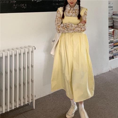 Tank Dreess Womens 2021 Summer Chic Korean Style Sweet Sleeveless Sold Color A Line Square Collar Slim Waist Cotton Dress White