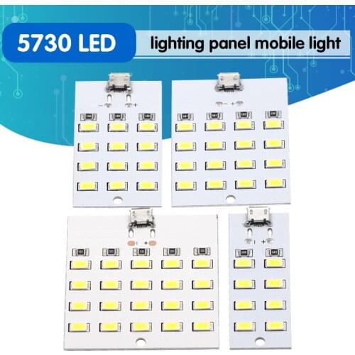 1PCS high quality 5730 smd 5V 430mA~470mA White Mirco Usb 5730 LED lighting panel USB mobile light Emergency light night light