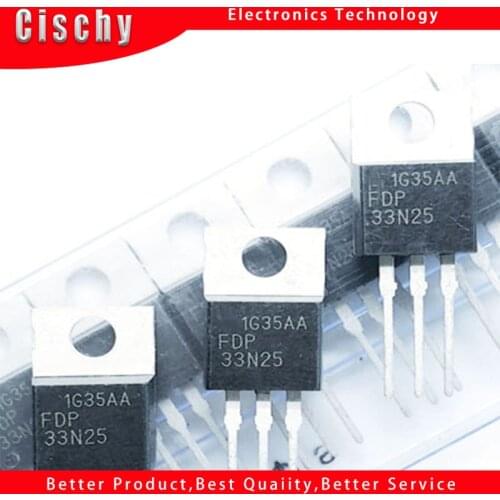 10pcs/lot FDP33N25 FET 33A 250V MOS-N- 33N25 TO-220 Authentic Original In Stock