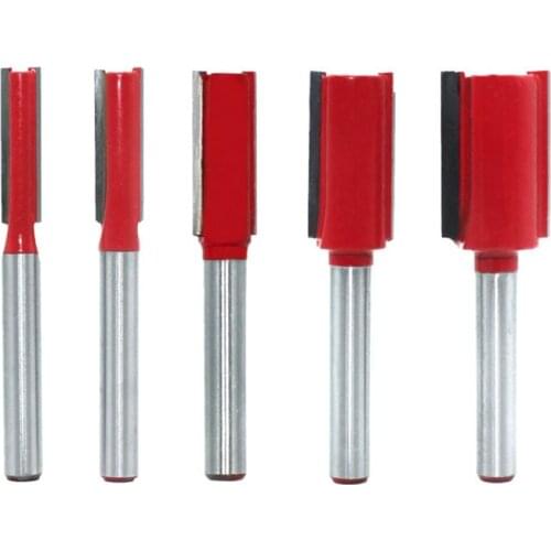 Router Bit Cutting 2 Straight Flutes Carbide for Woodworking Carpentry Milling Cutter Tool 10pcs