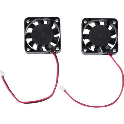 2pcs 12V Mini Cooling Computer Fan - Small 40mm X 10mm DC Brushless 2-pin O.15 Brushless Case Fan