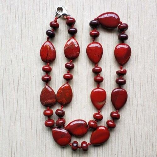 2018 new fashion good quality natural rainbow stone drop shape and round beads pendants & necklace jewelry free shipping