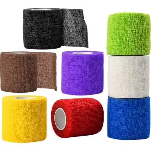 Bandagem Tattoo 5pcs Non-Woven Fabric Disposable Elastic Bandage Waterproof Medical Therapy Self Adhesive Bandage Muscle Tape