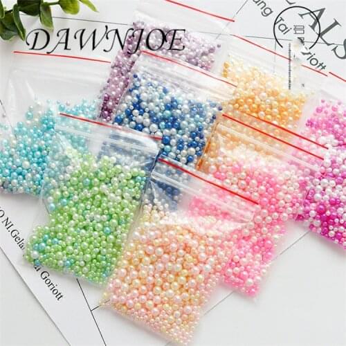 About 500 pcs Colorful 2.5-5mm UV Epoxy Resin Pearl Epoxy Sealed Interior DIY Making Jewelry Components Finding Accessories