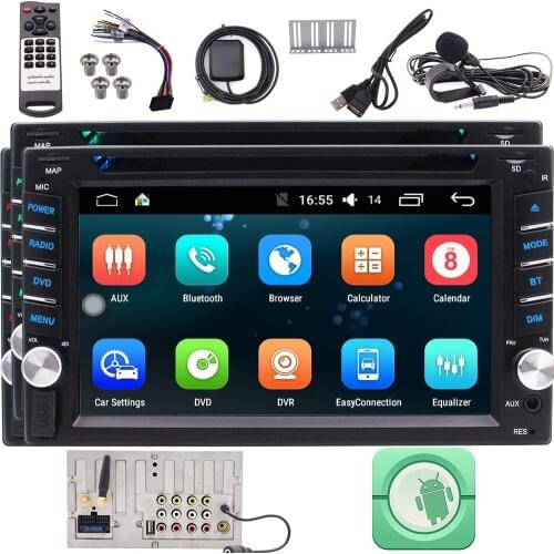 Double din Android 9.0 Car stereo DVD CD Player GPS Navigation Car Radio Built-in WIFI Bluetooth FM/AM/RDS Radio MirrorLink USB