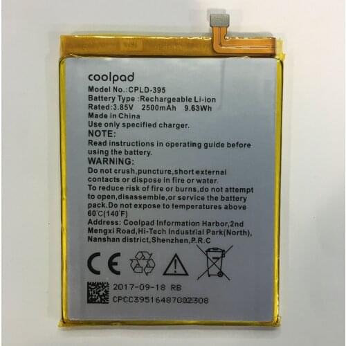 2500mAh Battery CPLD-395 for Coolpad Fengshang Pro 2, Fengshang Pro 2 Dual SIM, Torino R108, Y91-921